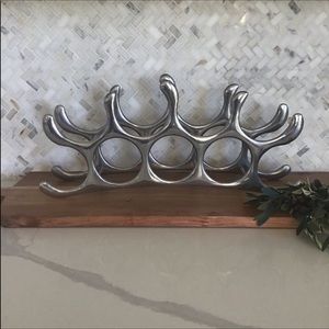 Nine-Bottle Aluminum Tabletop Wine Rack